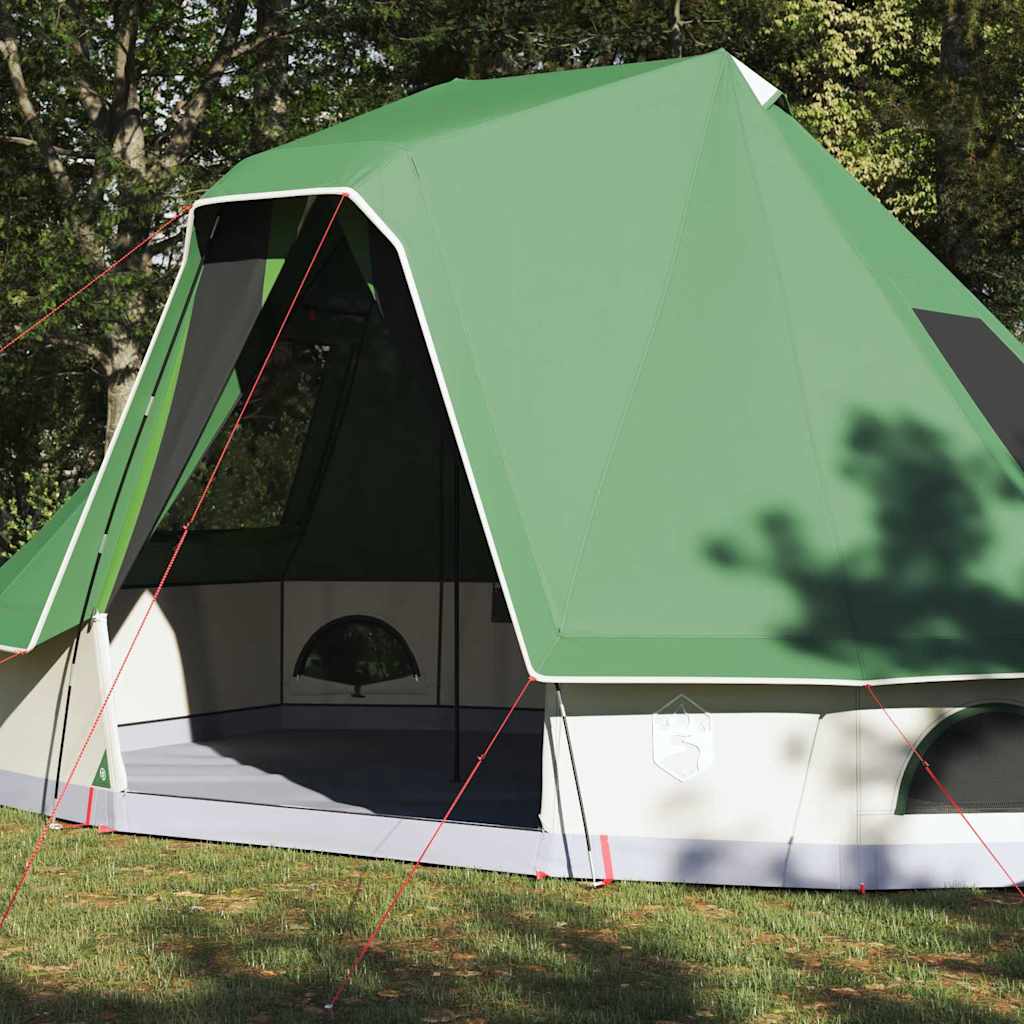 Familien-Tipi-Zelt Falten mit Dach Grün 466 x 310 x 240 cm